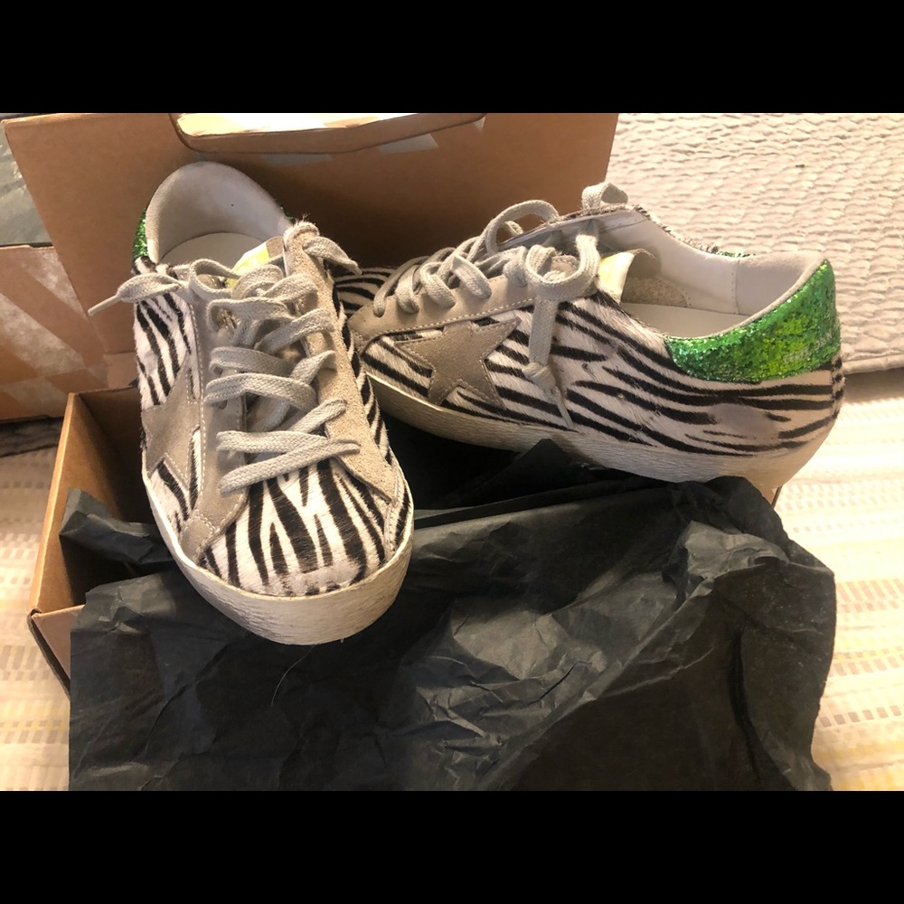 NEW Authentic Zebra Golden Goose Size 36